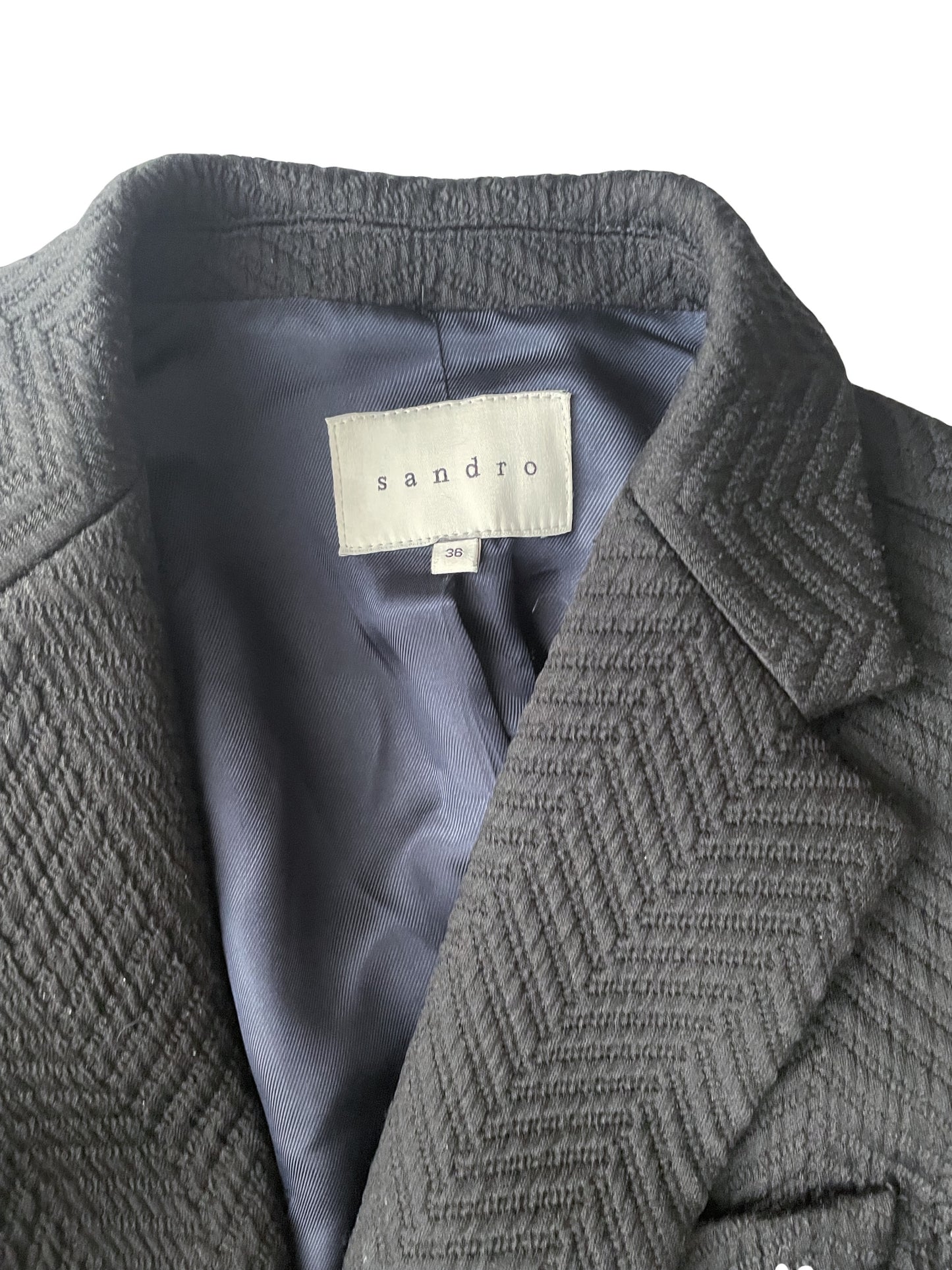 Sandro Textured Blazer UK 10 image 2