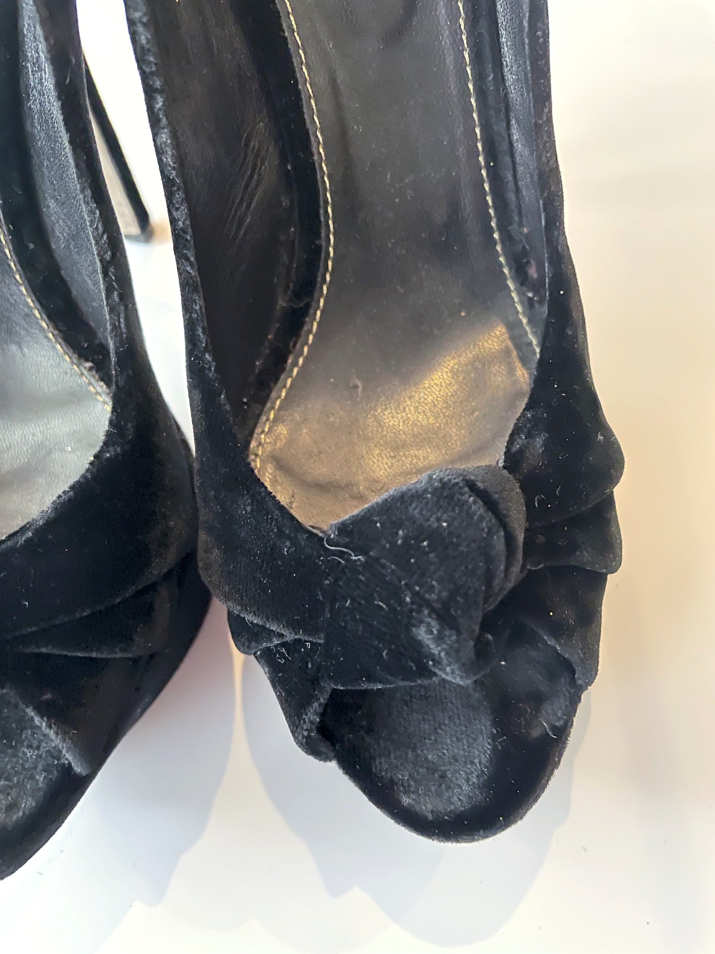 Sergio Rossi Black Velvet Heels UK 5 image 2