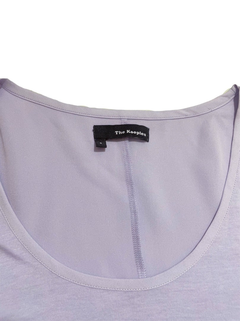 The Kooples Lilac Silk T-shirt S image 2