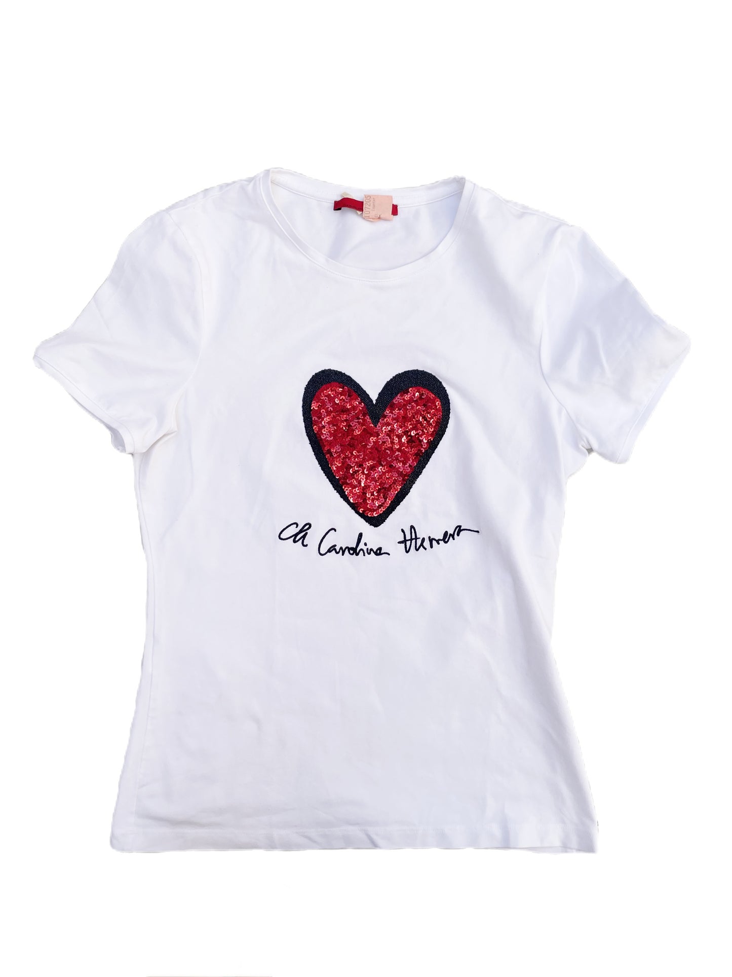 Carolina Herrera Sequin Heart Tee S image 0
