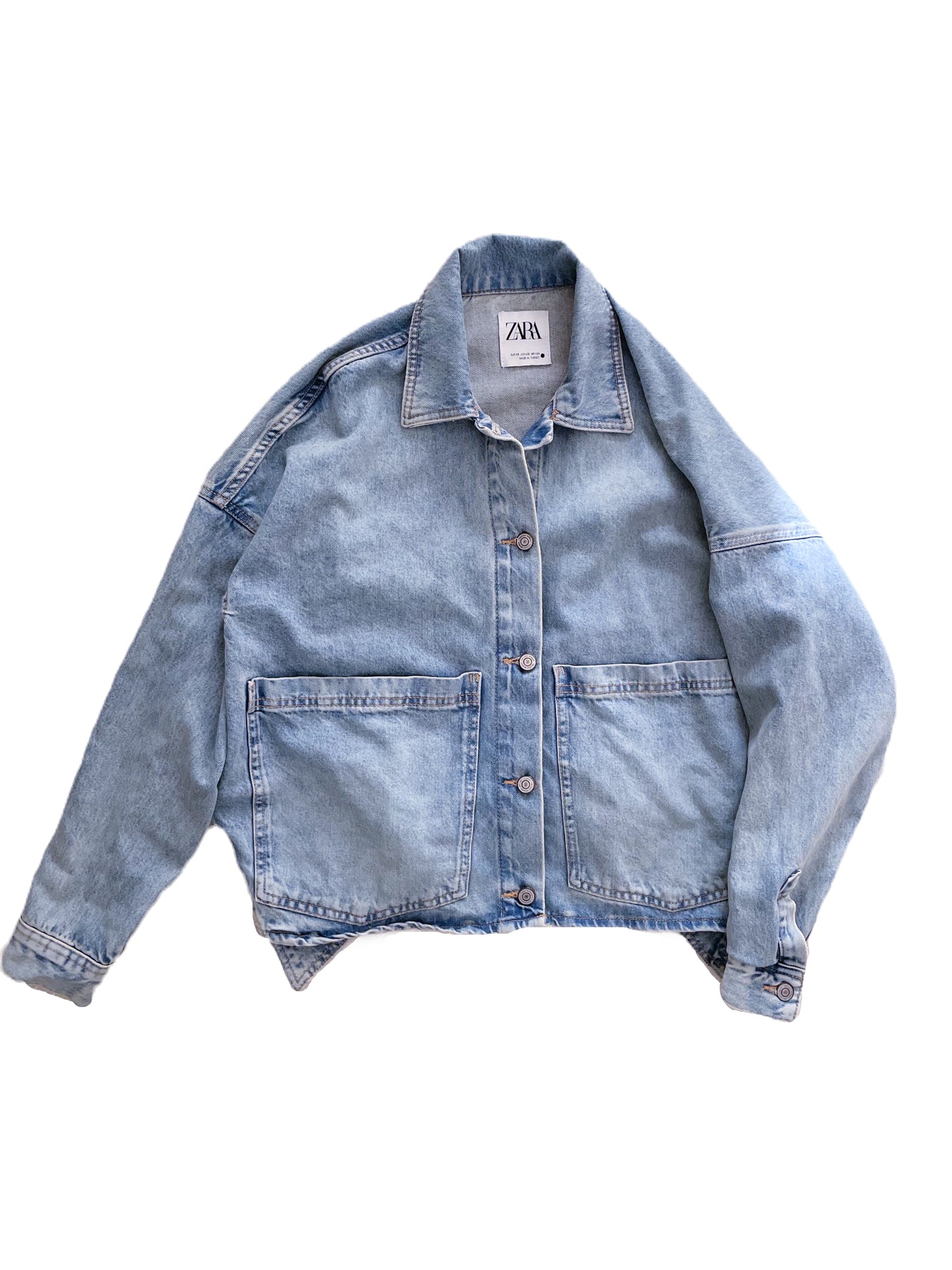 Zara Oversized Denim Jacket XS image 0