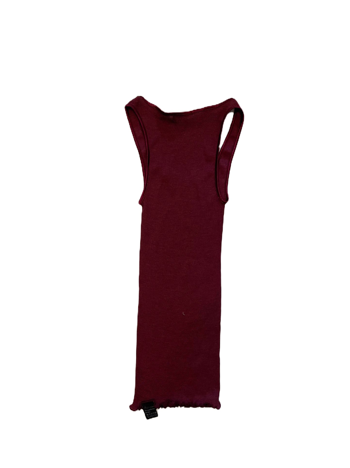 New with Tags Sézane/Yvo et Moi Burgundy Silk & Wool Tank S image 2