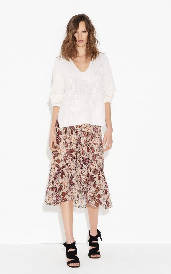 Ba&sh Printed Skirt UK 6 image 1