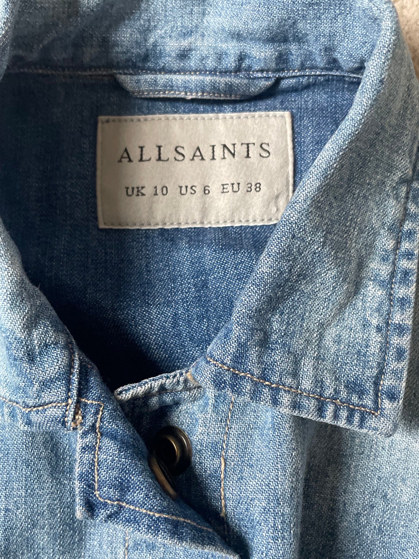 All Saints Denim Shacket UK 10 image 3