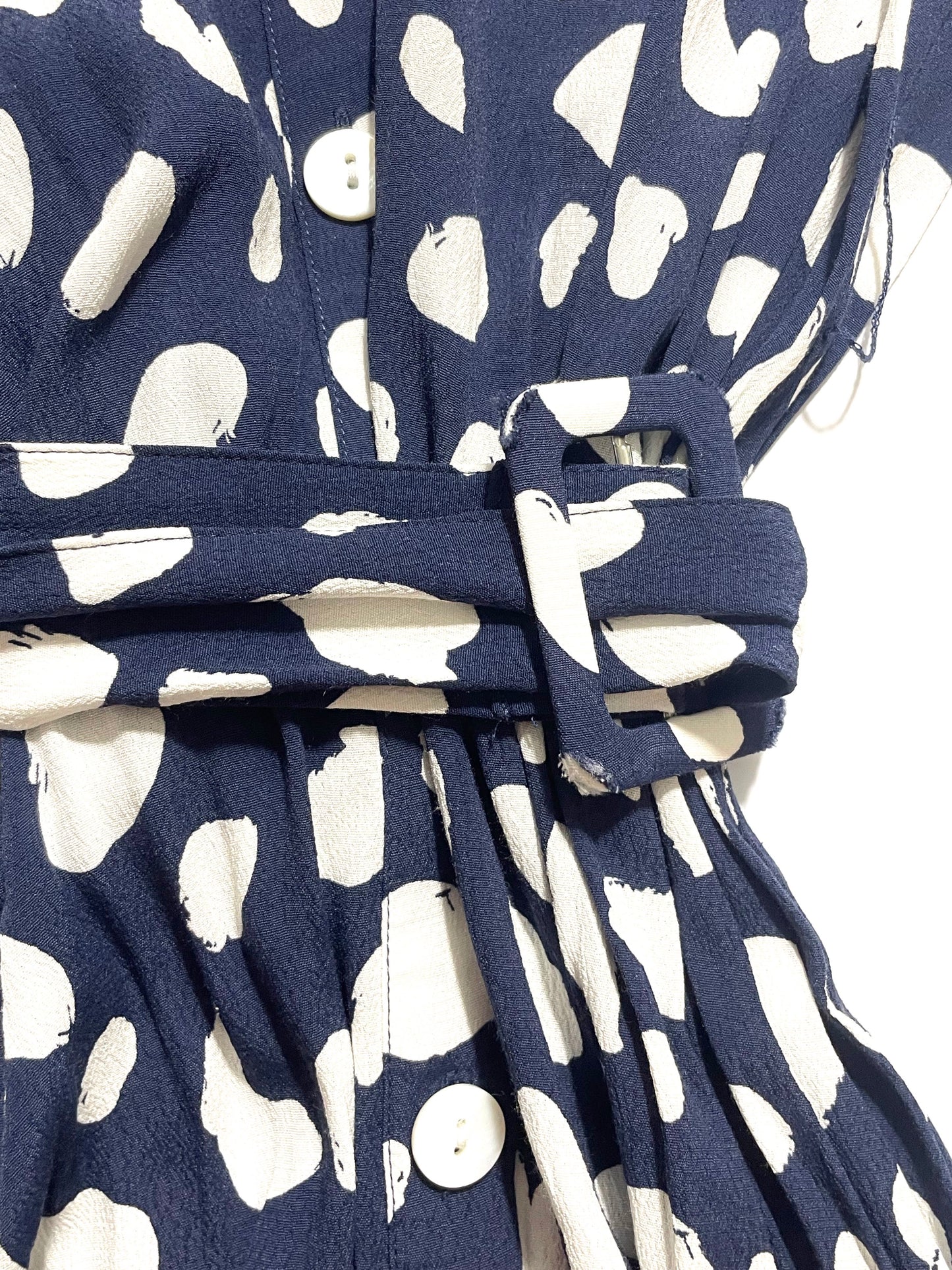 Kitri Navy Print Belted Dress UK 10 image 4