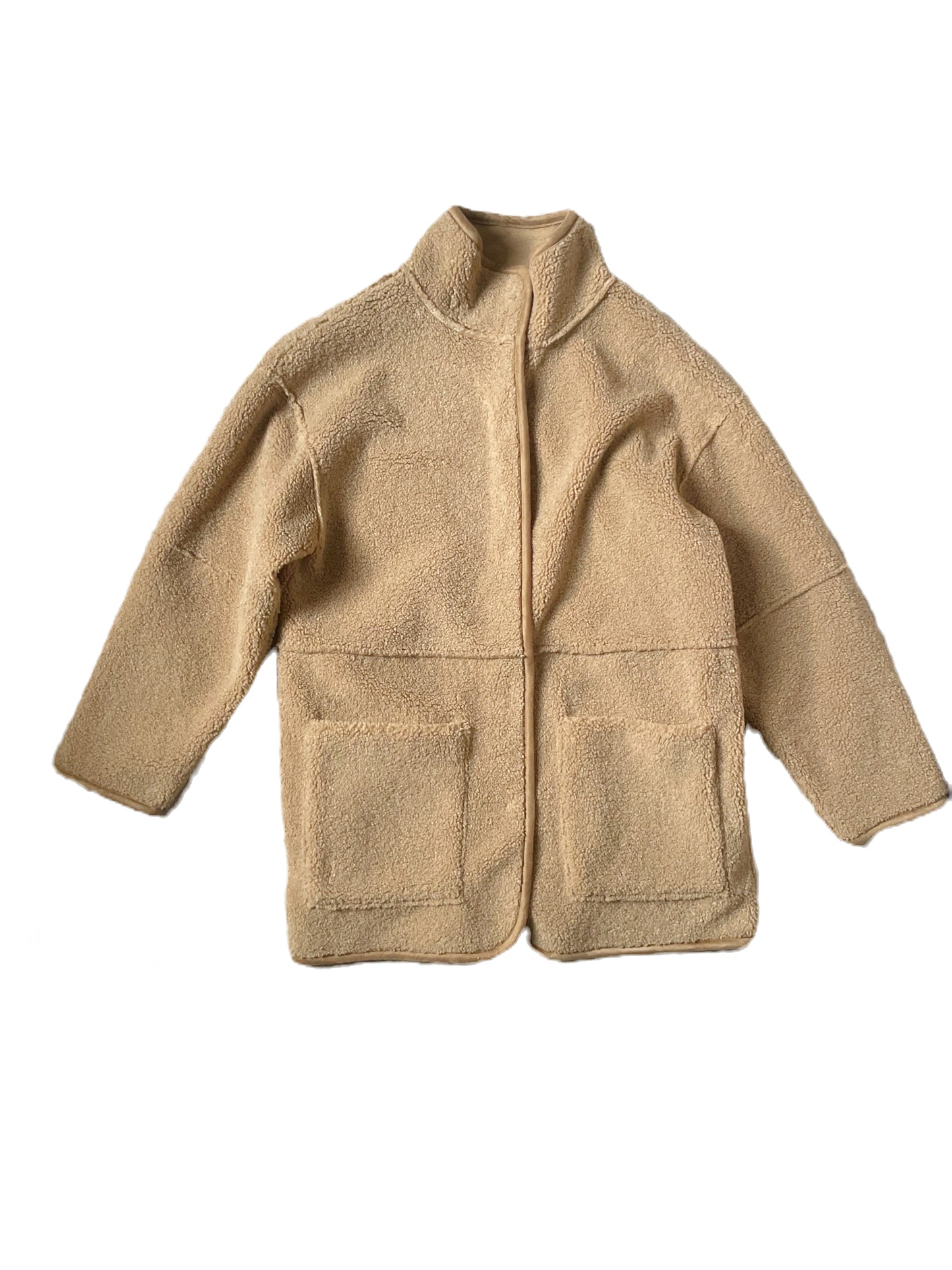 Vince Oversized Camel Teddy Coat XS image 0