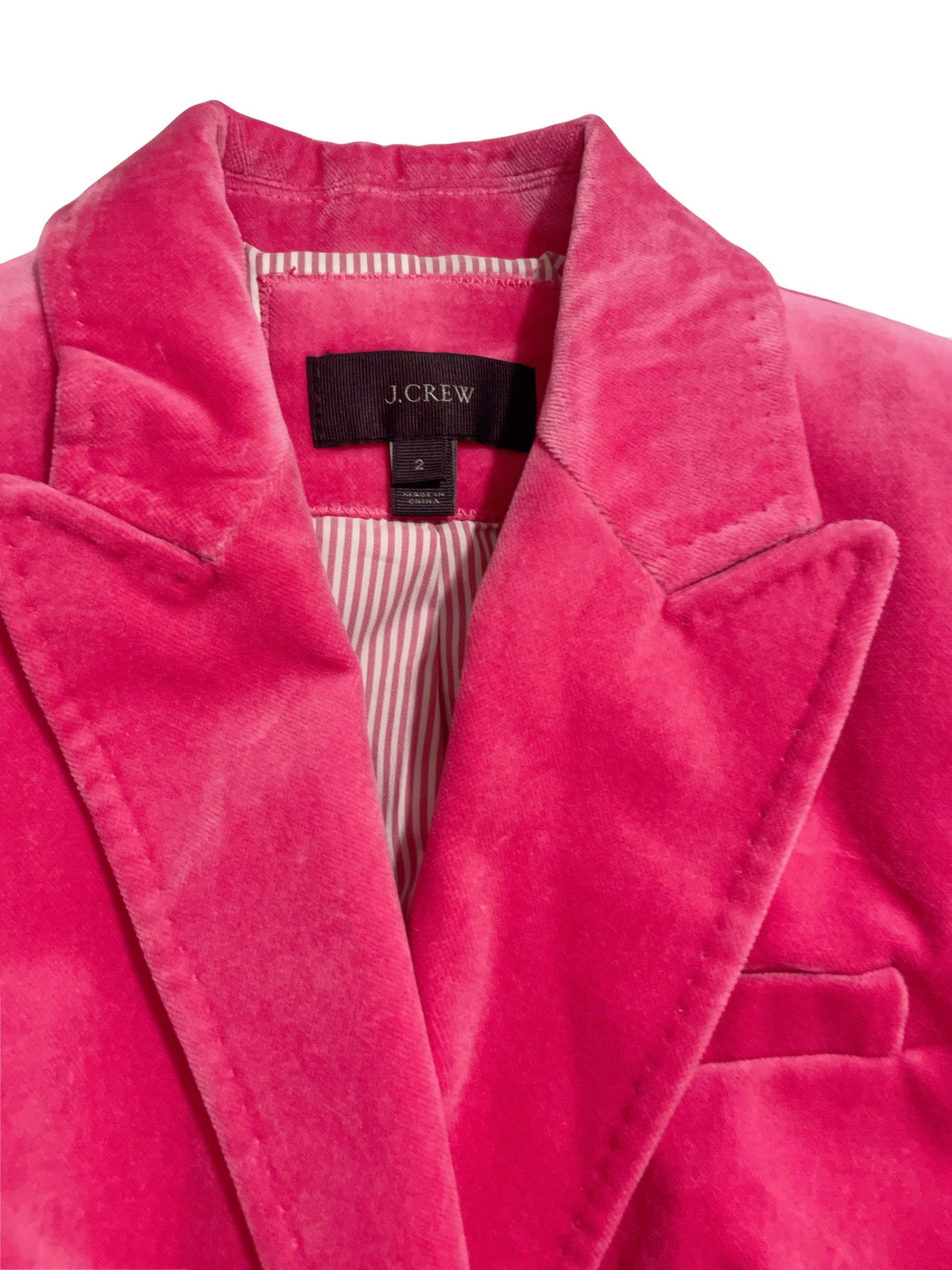J.Crew Velvet Pink Blazer UK 6 image 2