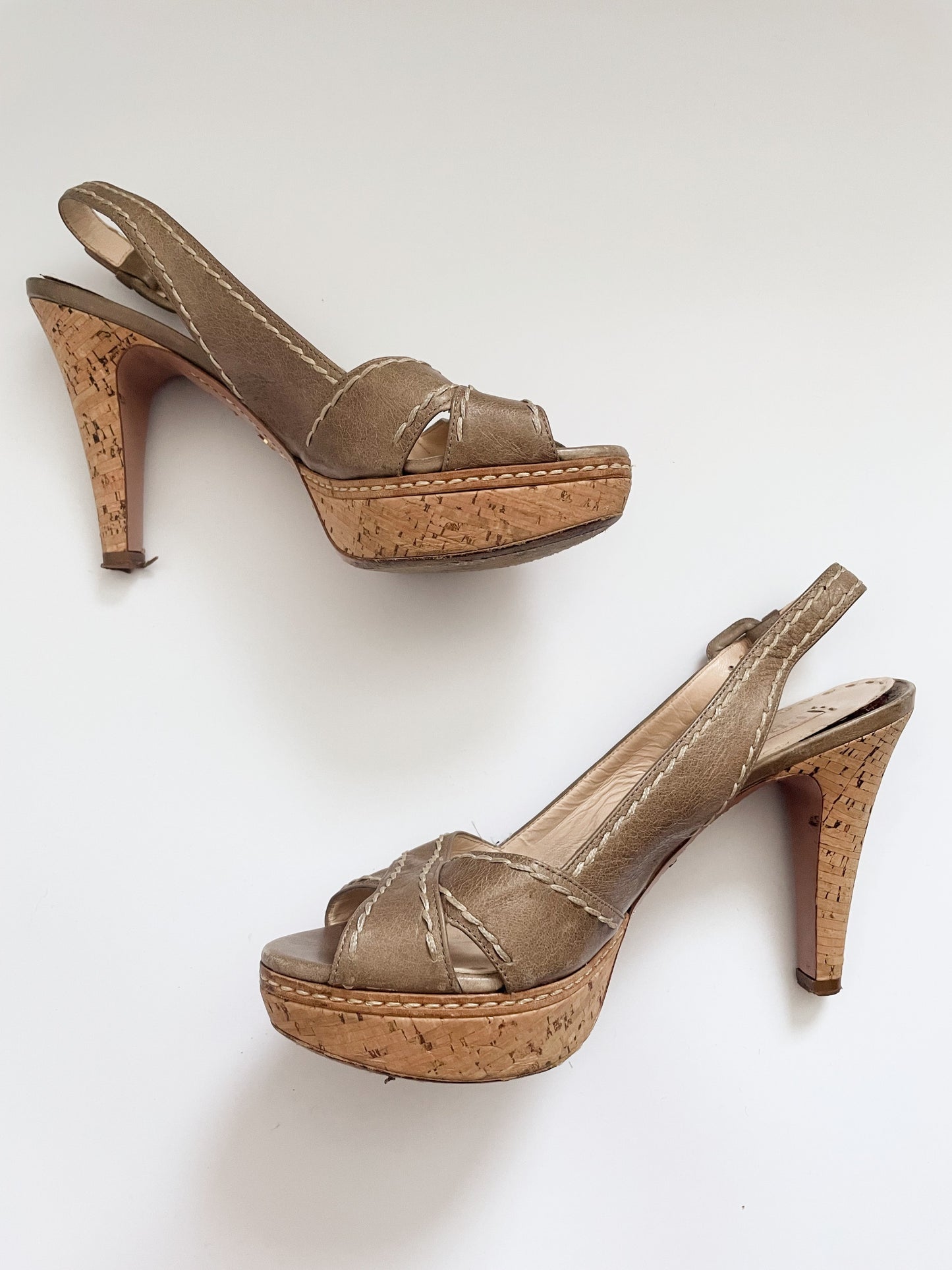 Prada Grey Sandals UK 6 image 0