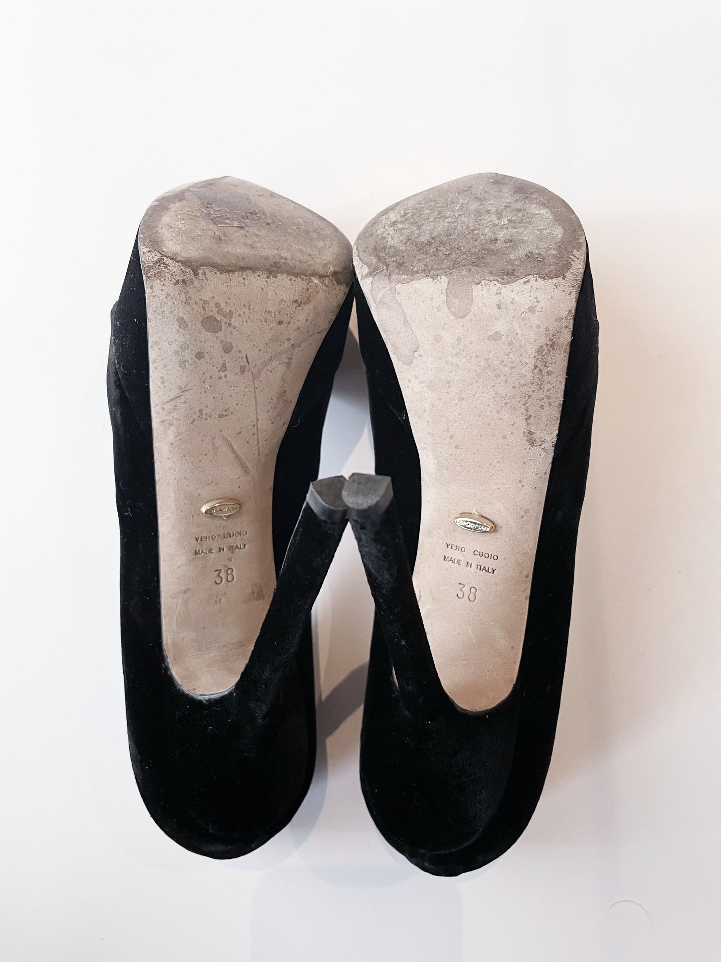 Sergio Rossi Black Velvet Heels UK 5 image 5