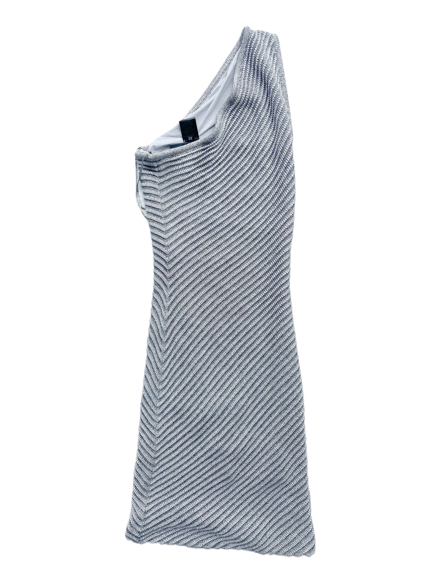 Jay AHR Silver One Shoulder Dress XS image 1
