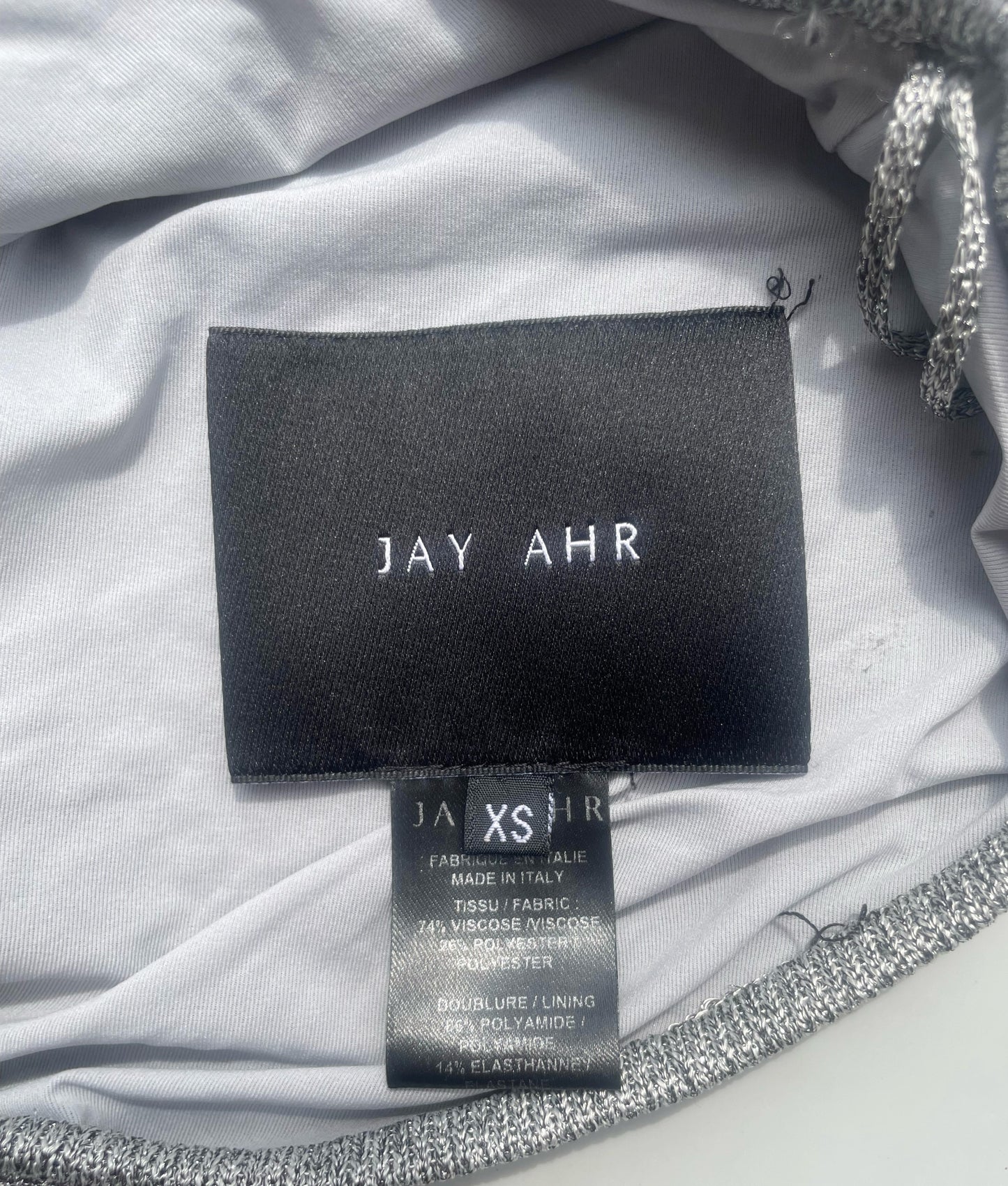 Jay AHR Silver One Shoulder Dress XS image 2