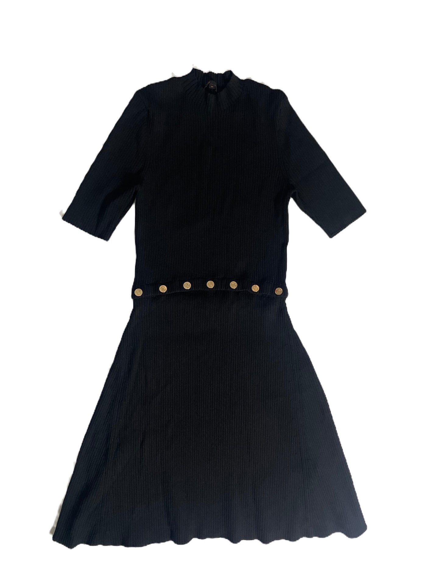 Maje Rosalie Button Knit Dress UK 10 image 1
