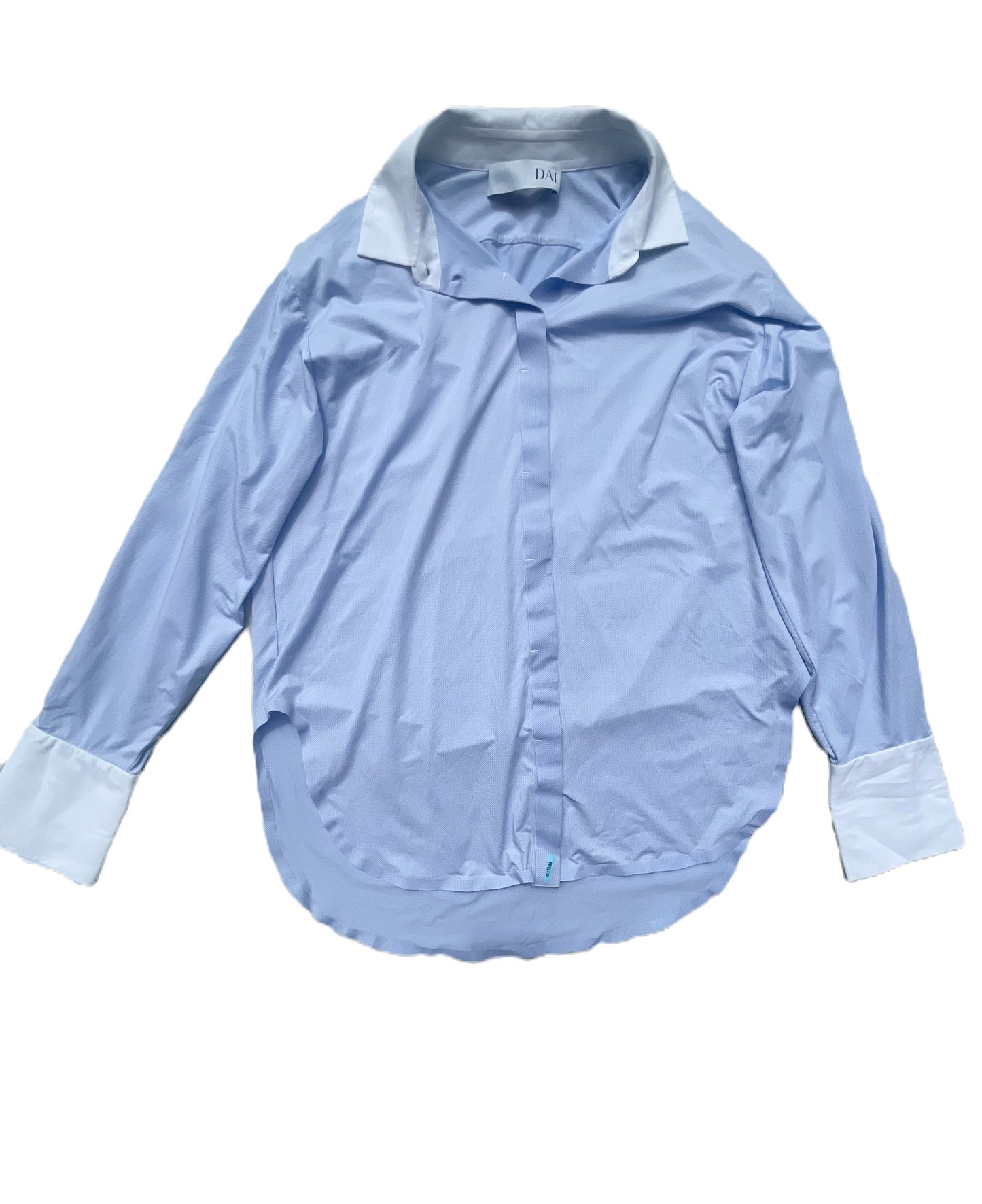 Dai Blue Stretch Relaxed Shirt XS image 0