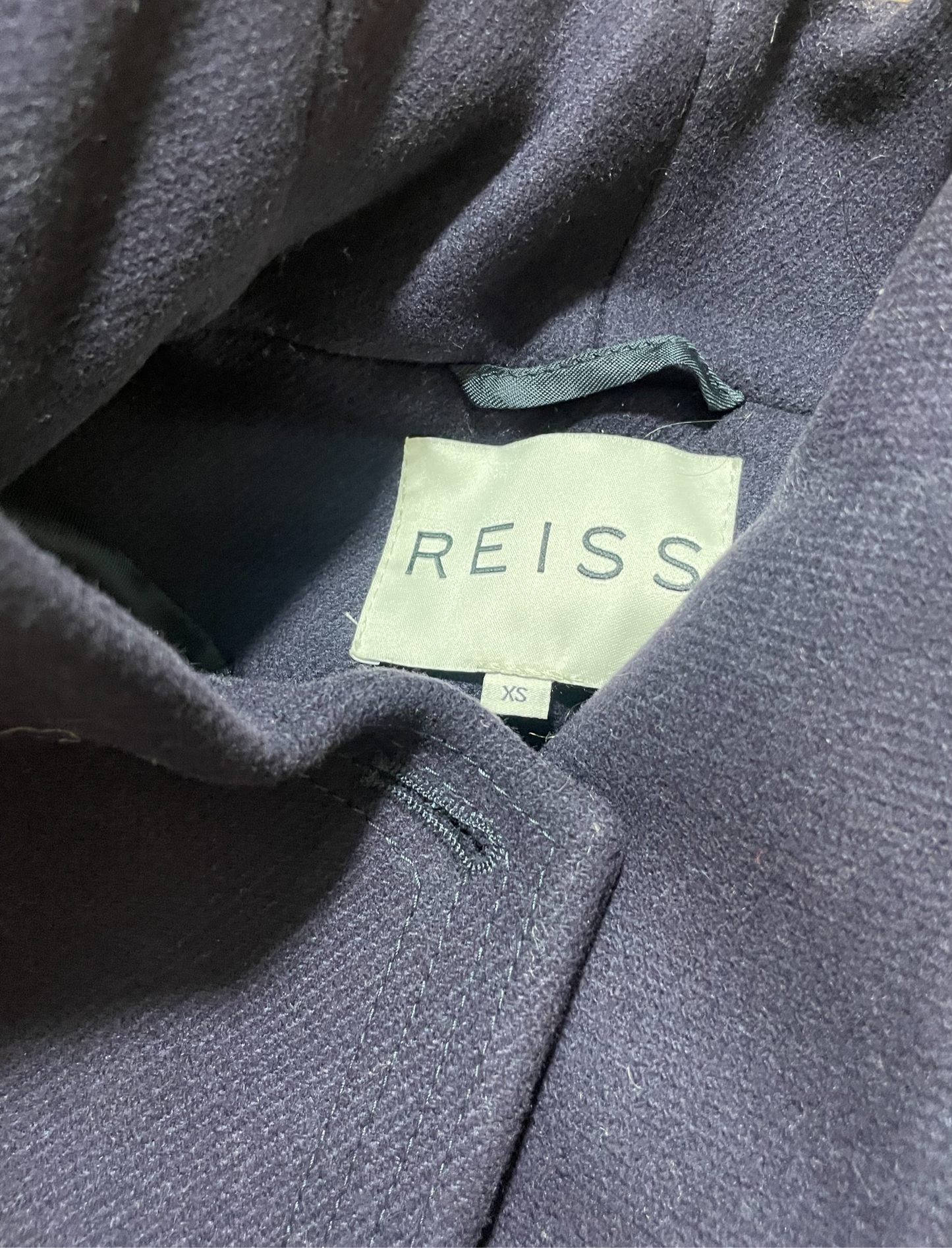 Reiss Wool Navy Coat XS image 3