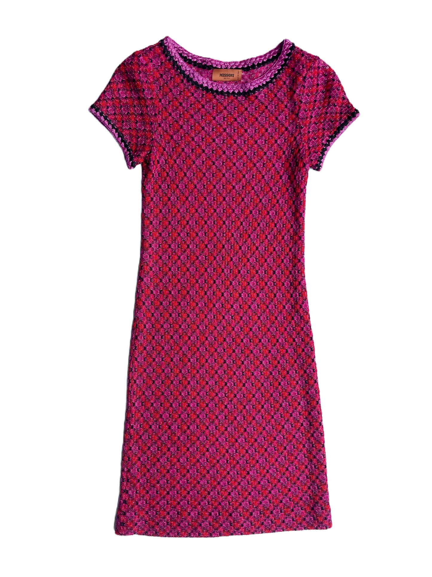 Missoni Pink Crochet Dress UK 10 image 0