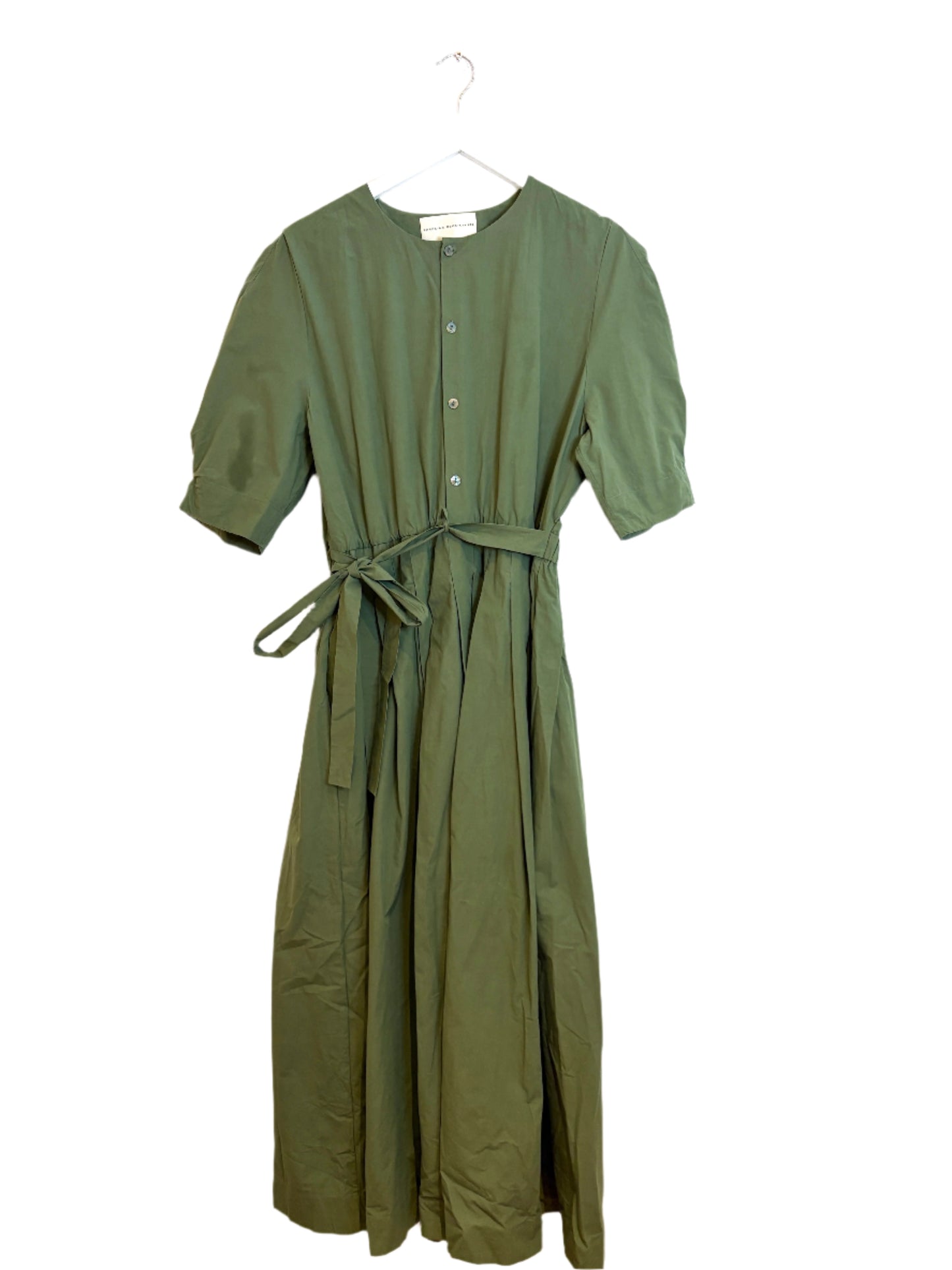 karolina ozolinsiute Green Cotton Dress