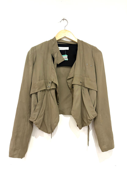 Whistles Silk Khaki Jacket