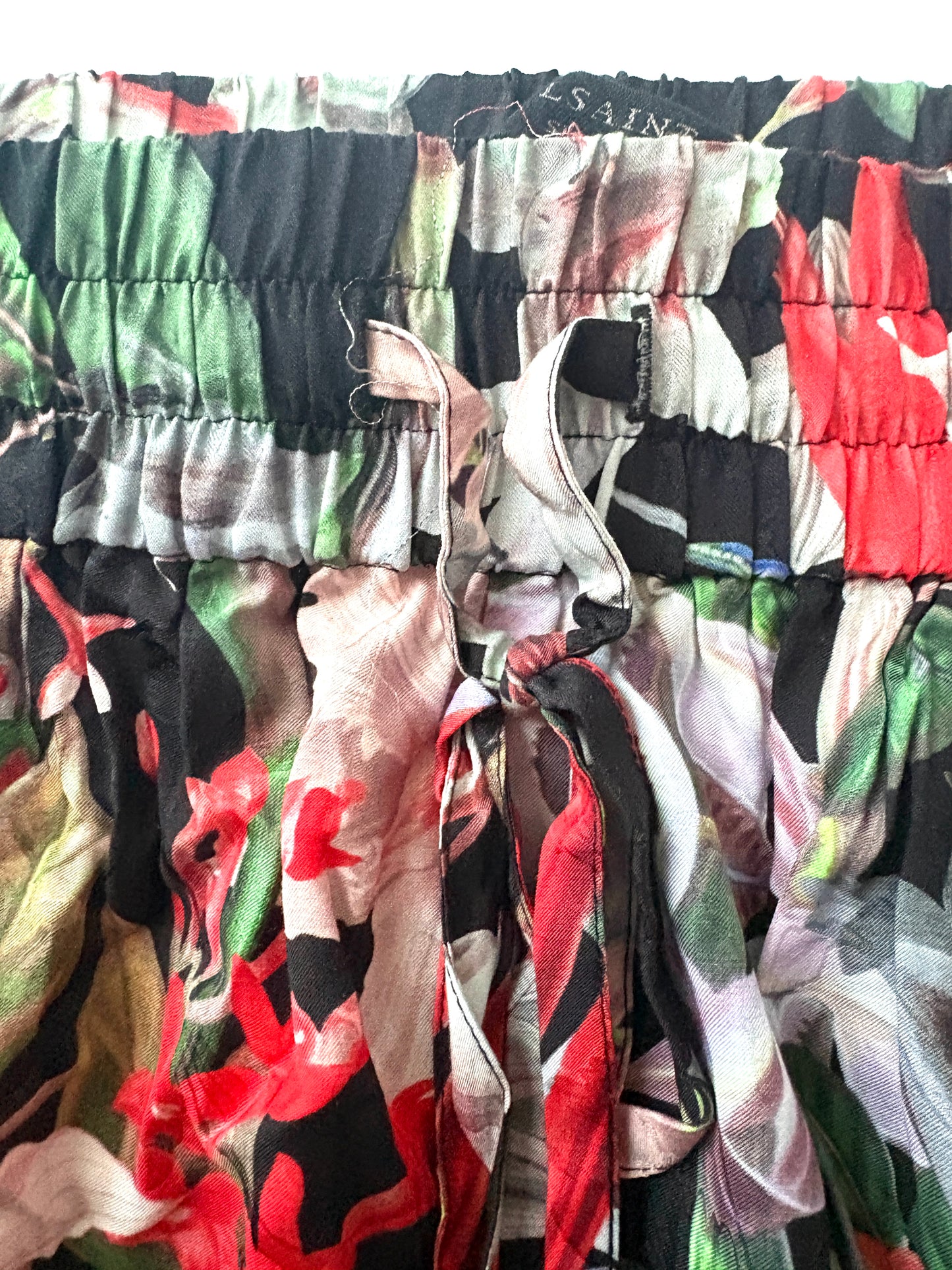 All Saints Wide Leg Floral Trousers S