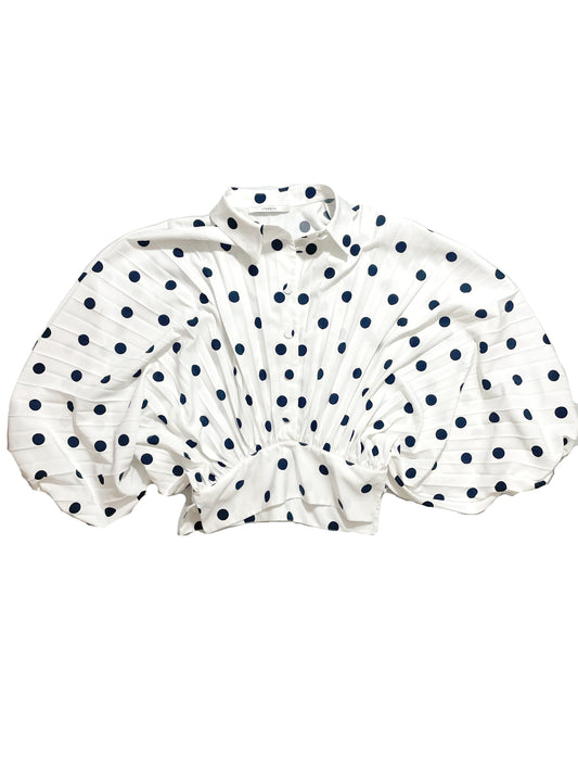 Uterique Polka Dot Pleated Blouse S image 0