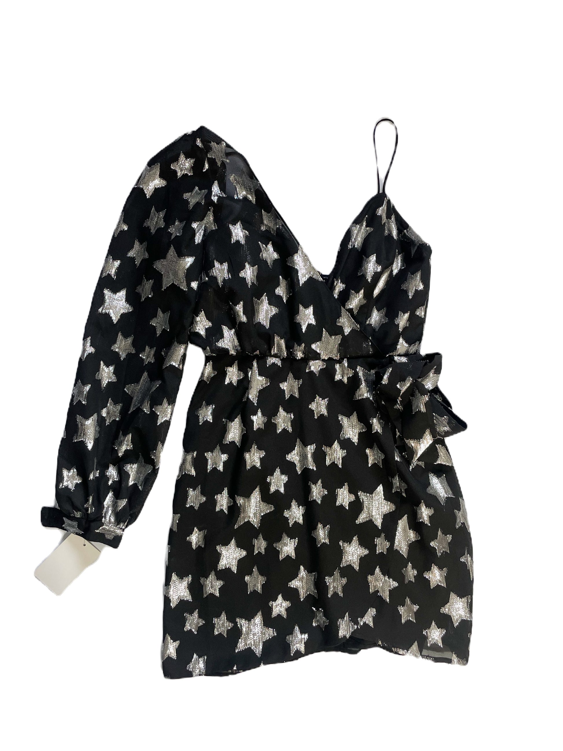New With Tags Rare For Love & Lemons Metallic Star Print Dress S image 0