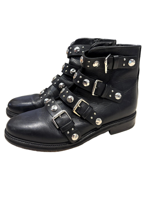 Maje Fortuna studded leather boots
