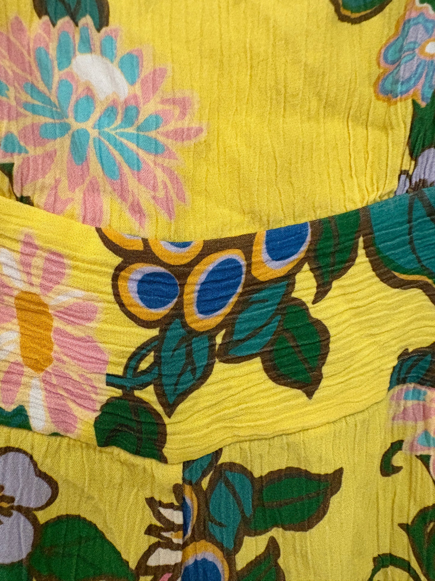 Kitri Yellow Floral Print Dress UK 10