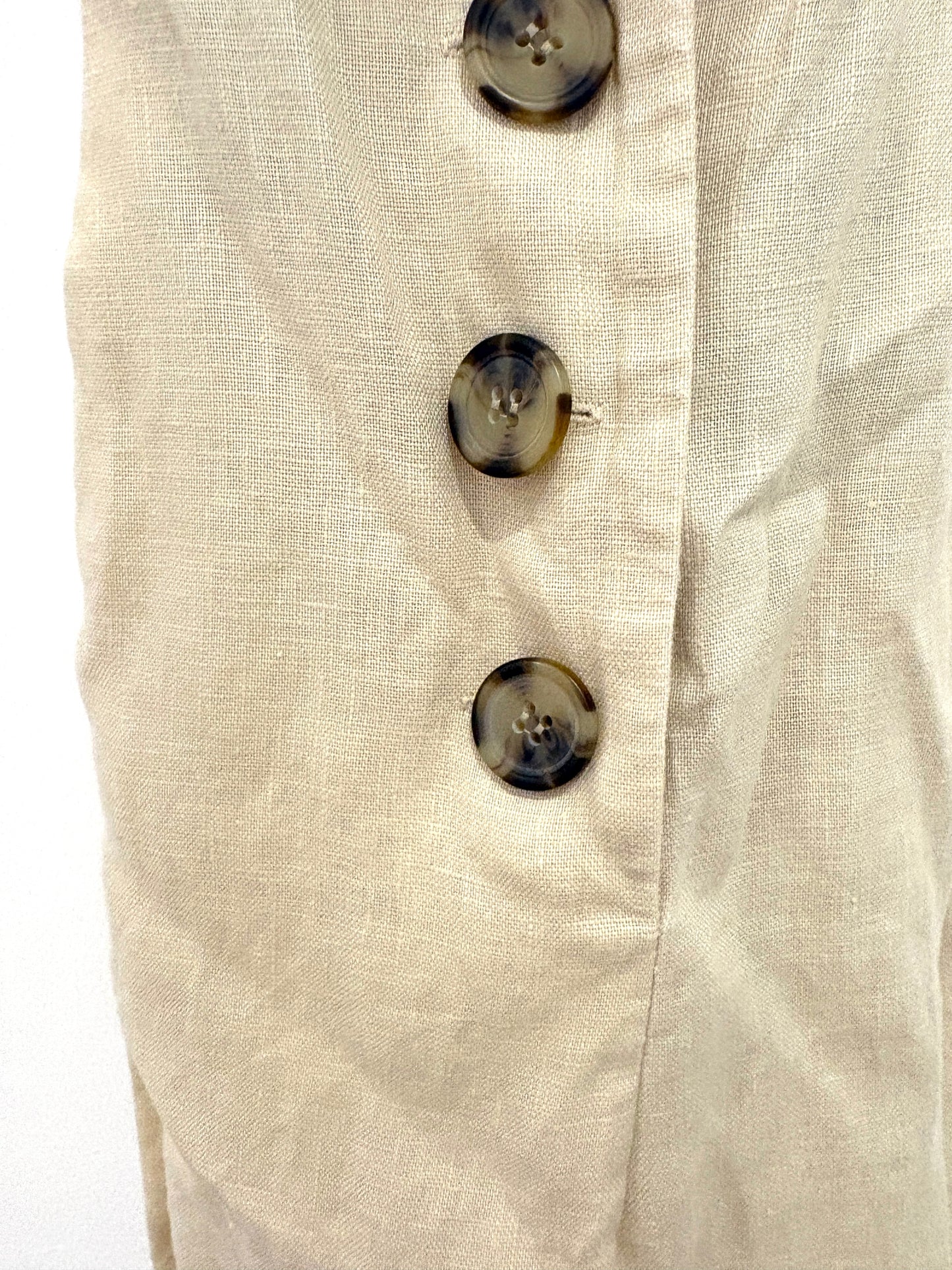 Whistles Beige Linen Jumpsuit UK 12