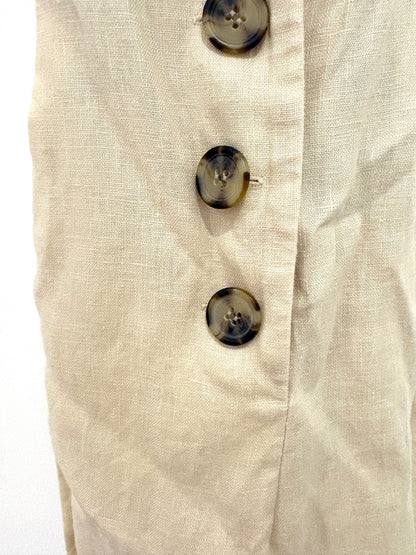 Whistles Beige Linen Jumpsuit UK 12