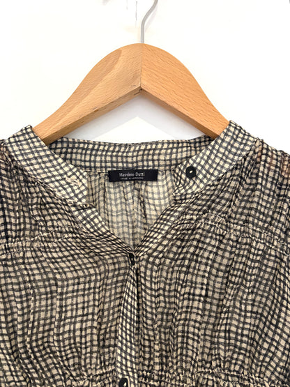 Massimo Dutti Check Sheer Shirt XS