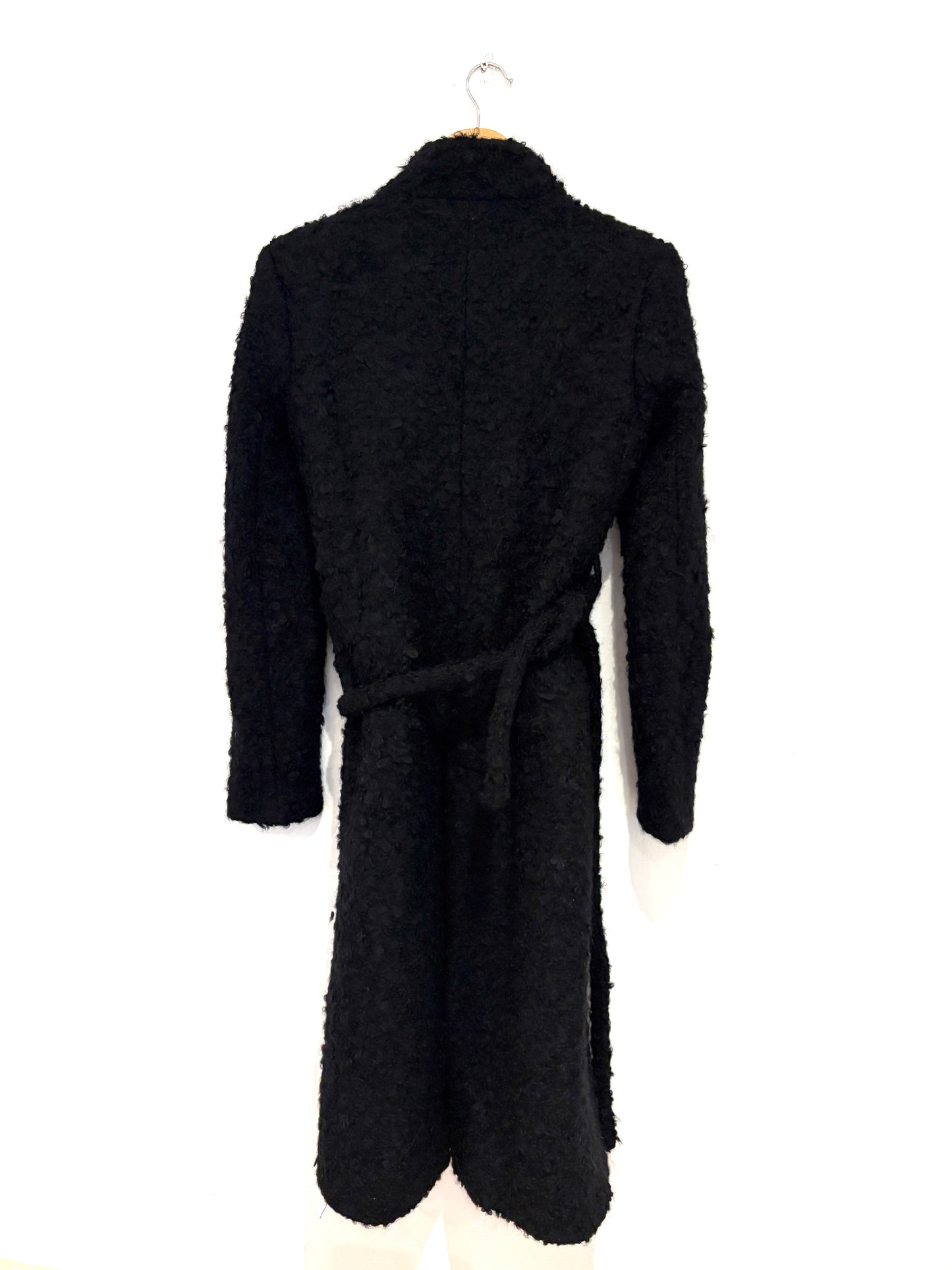 Zara Boucle Belted Coat S