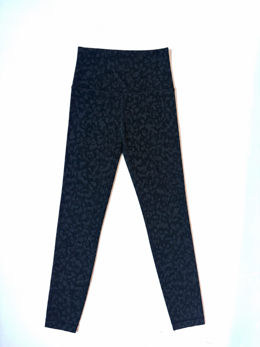 Lululemon black leopard print leggings.