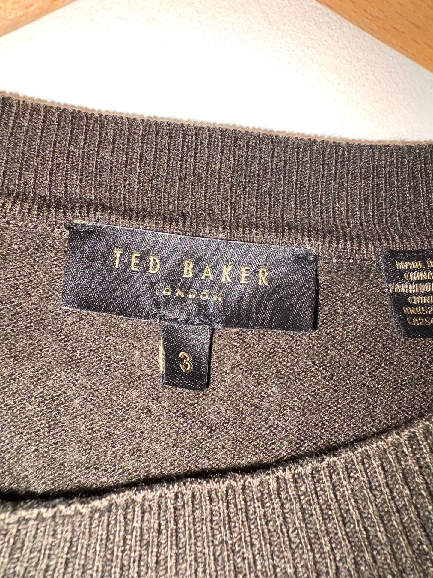 Ted Baker Khaki Wool Jumper L