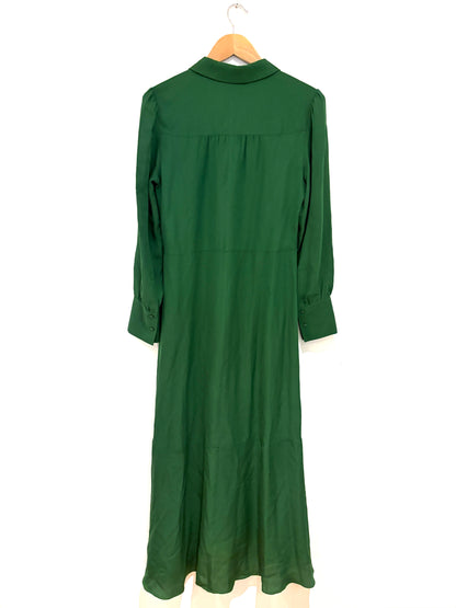 New With Tags Me+Em Silk Green Belted Dress UK 10