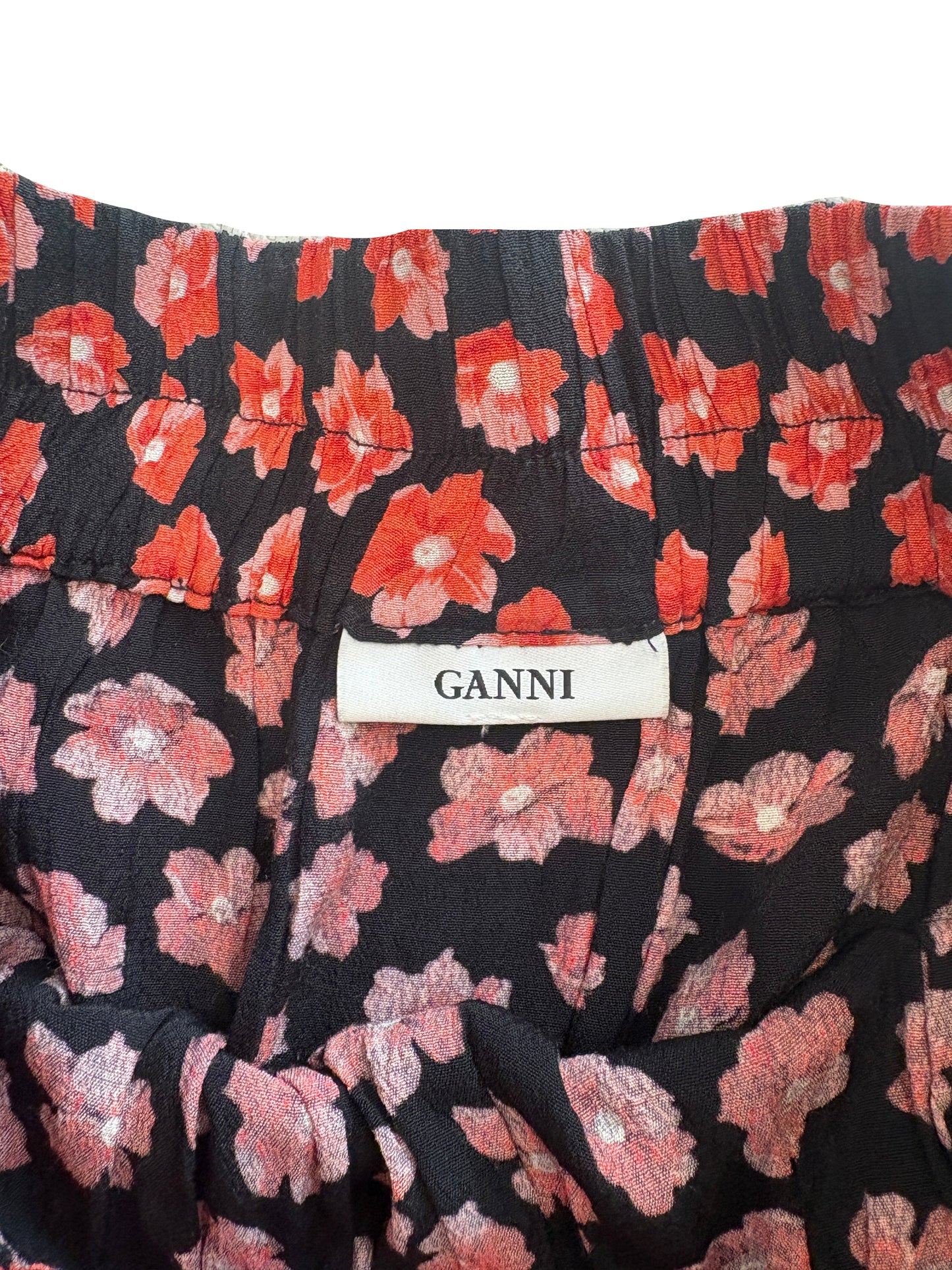 Ganni Floral Tiered Skirt UK 8