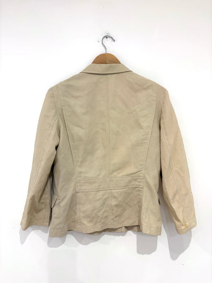 Nicole Farhi Linen & Cotton Beige Blazer Jacket UK 12