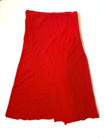 Joseph Red Crepe Skirt UK 12