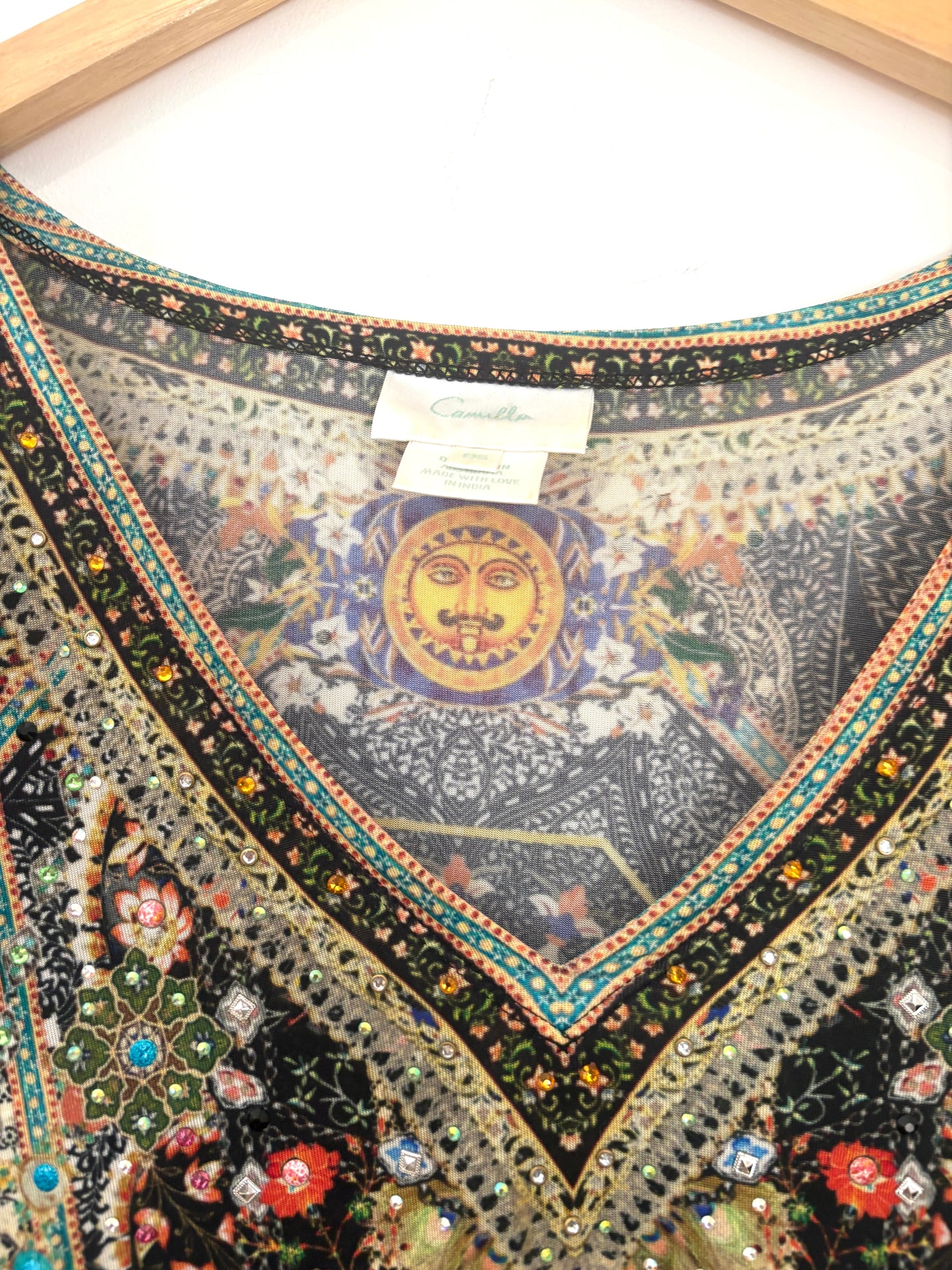 Camilla Beaded Jersey Kaftan S