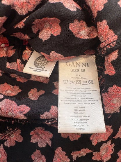 Ganni Floral Tiered Skirt UK 8