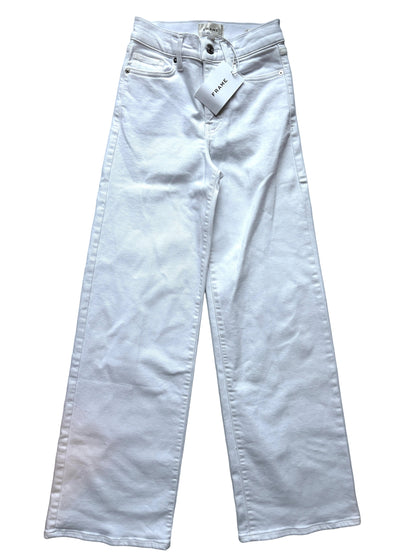 New With Tags Frame Le Slim Palazzo White Jeans 24"