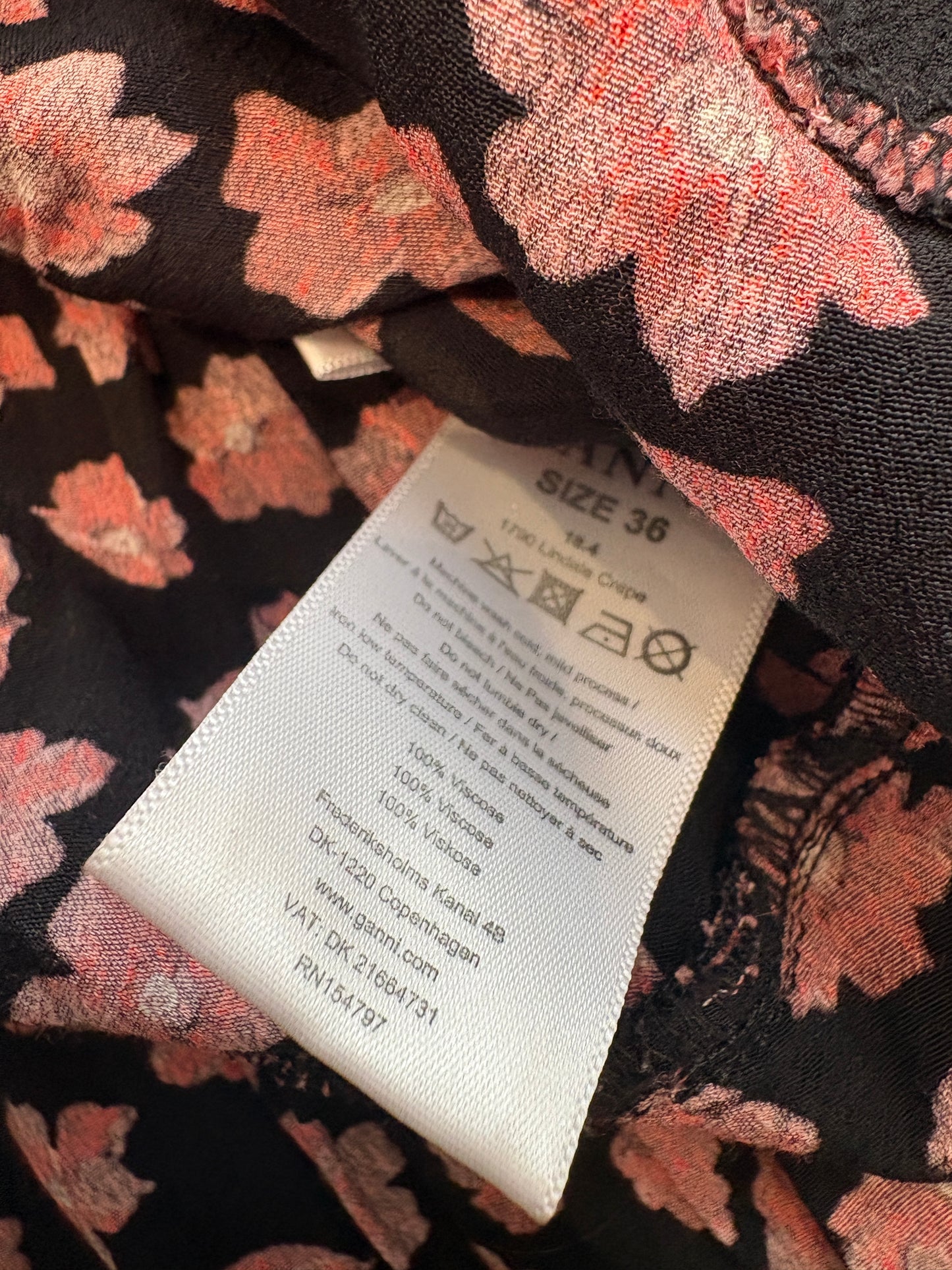 Ganni Floral Tiered Skirt UK 8