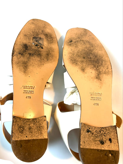 Gabriela Hearst Cream Fisherman Nappa Leather Sandals UK 8.5