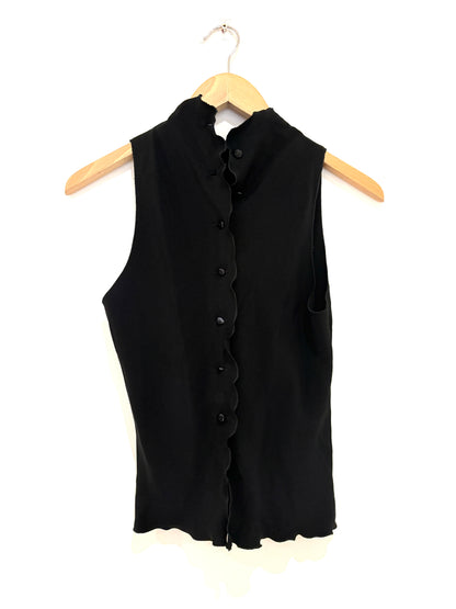 Armani Collezioni Scalloped Trim Blouse UK 14