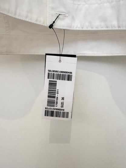 New With Tags Jacquemus White High Neck Cotton Top UK 8