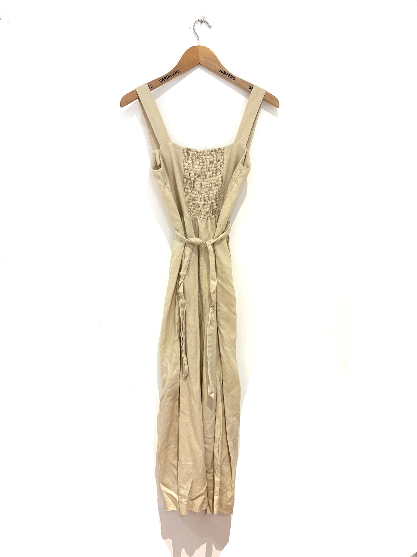Whistles Beige Linen Jumpsuit UK 12