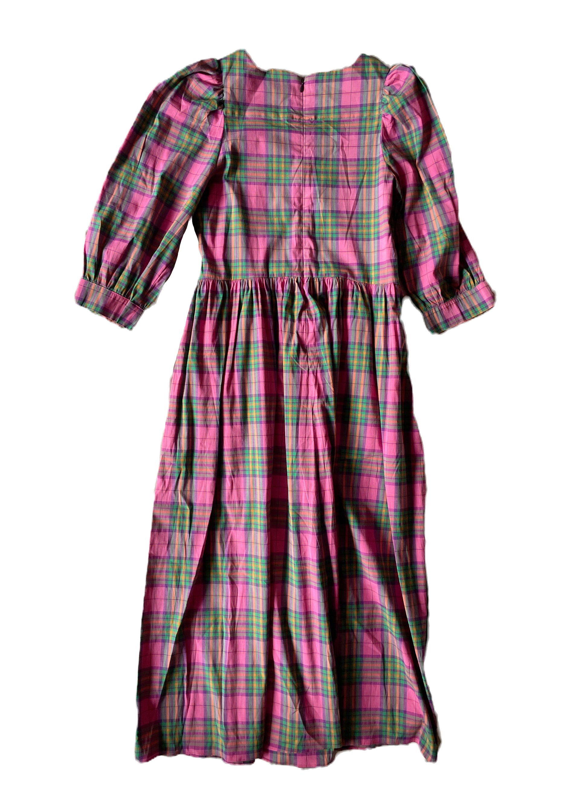 Justine Tabak Sustainable Pink Check Dress XS image 1