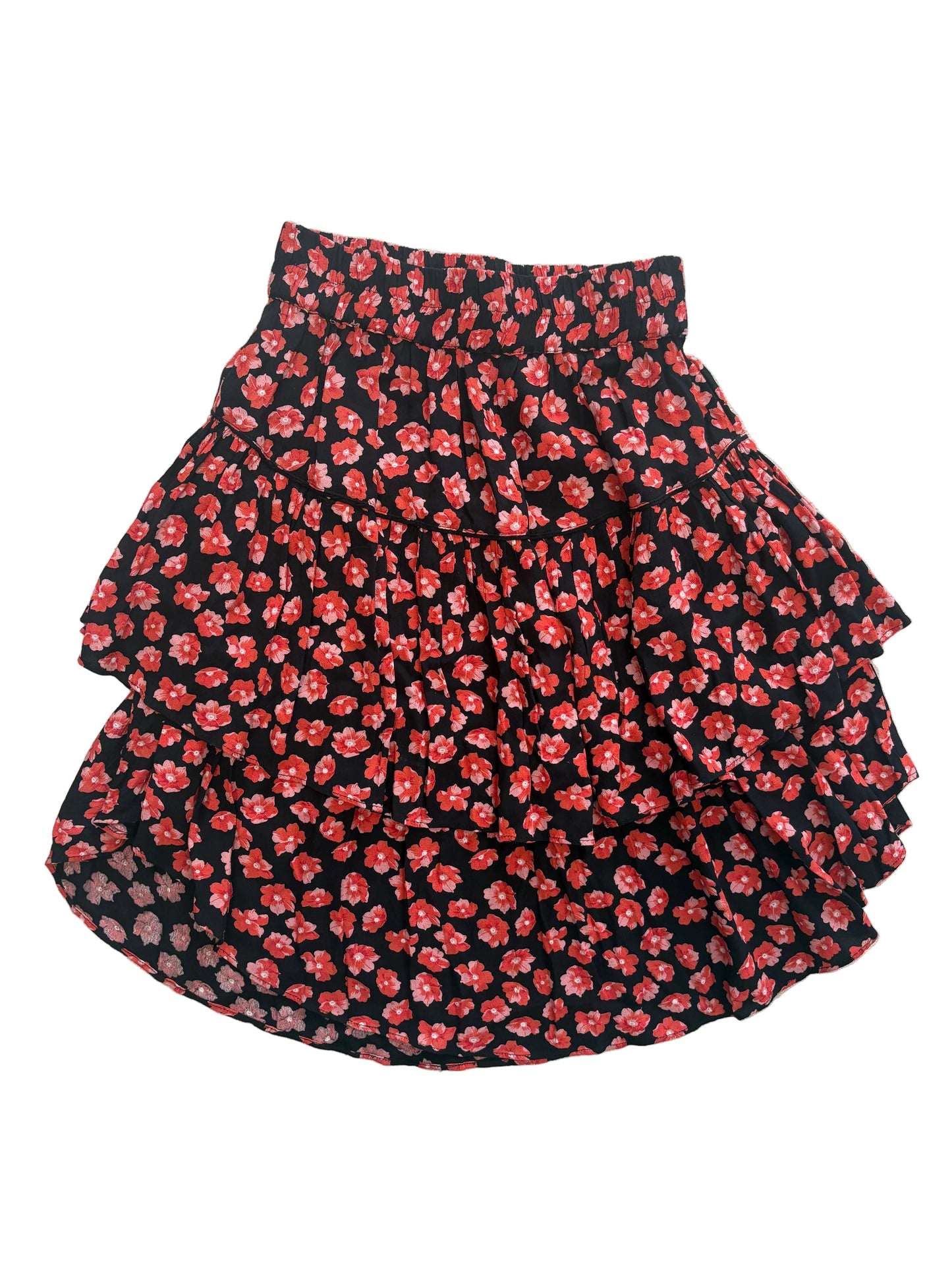Ganni Floral Tiered Skirt UK 8