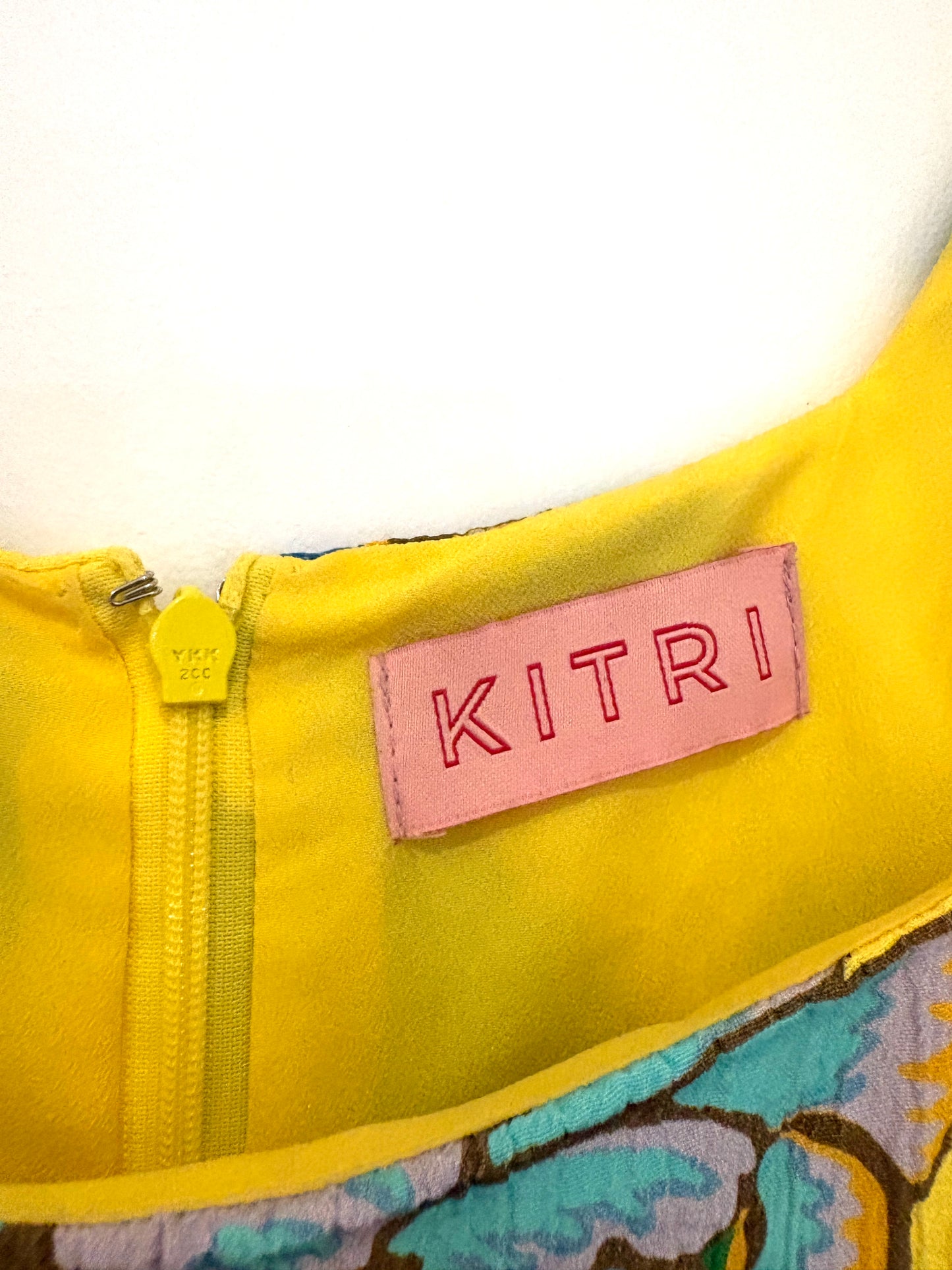 Kitri Yellow Floral Print Dress UK 10