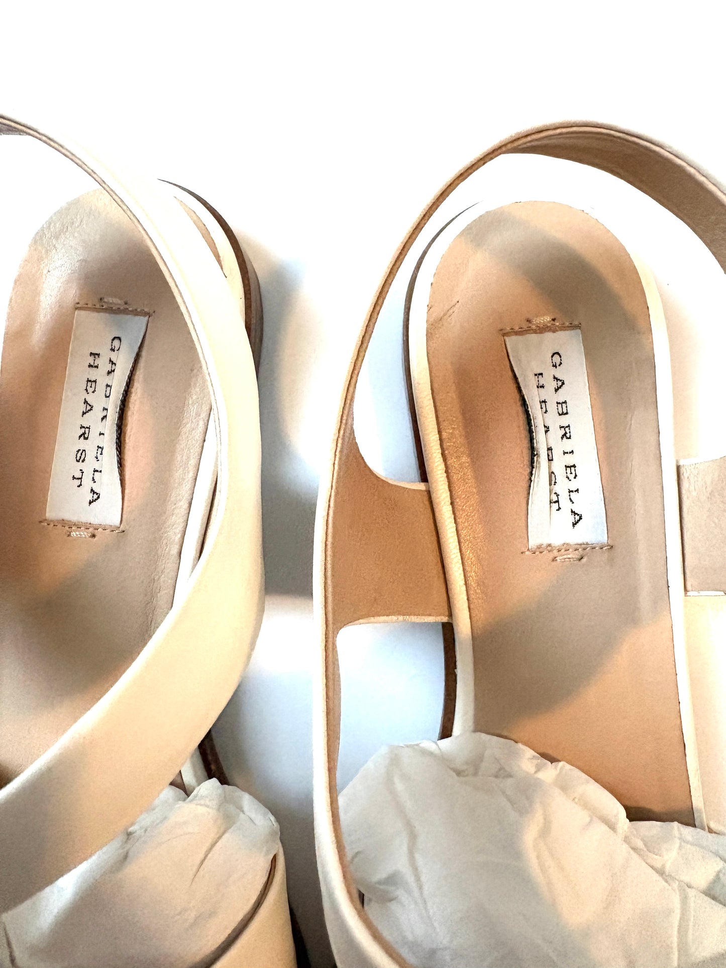 Gabriela Hearst Cream Fisherman Nappa Leather Sandals UK 8.5