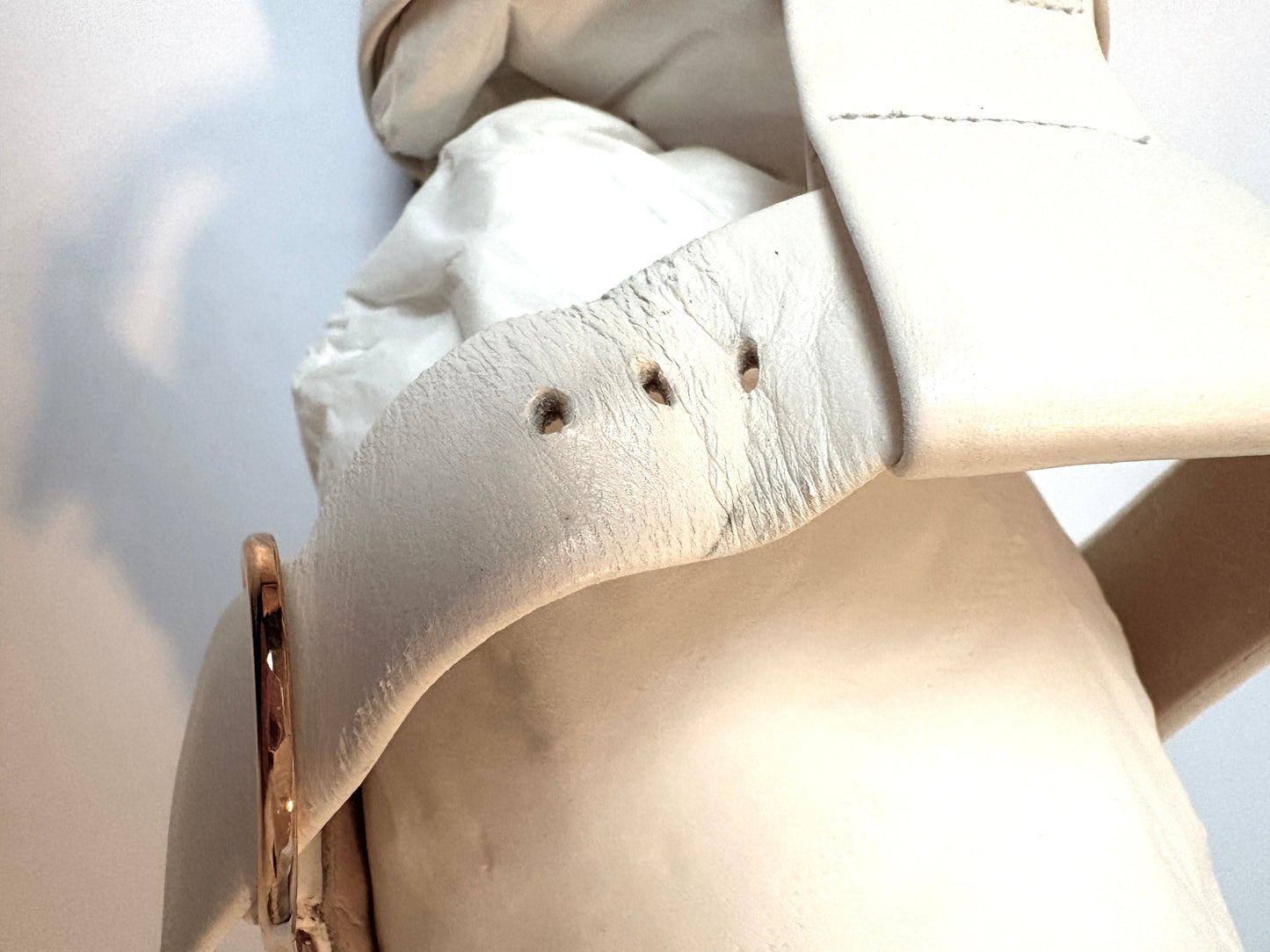 Gabriela Hearst Cream Fisherman Nappa Leather Sandals UK 8.5