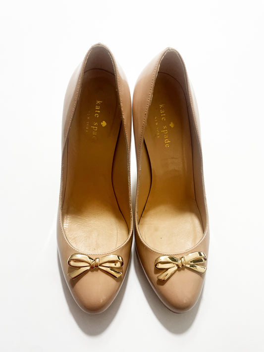 Kate Spade Beige Bow Pumps UK 5.5 image 0